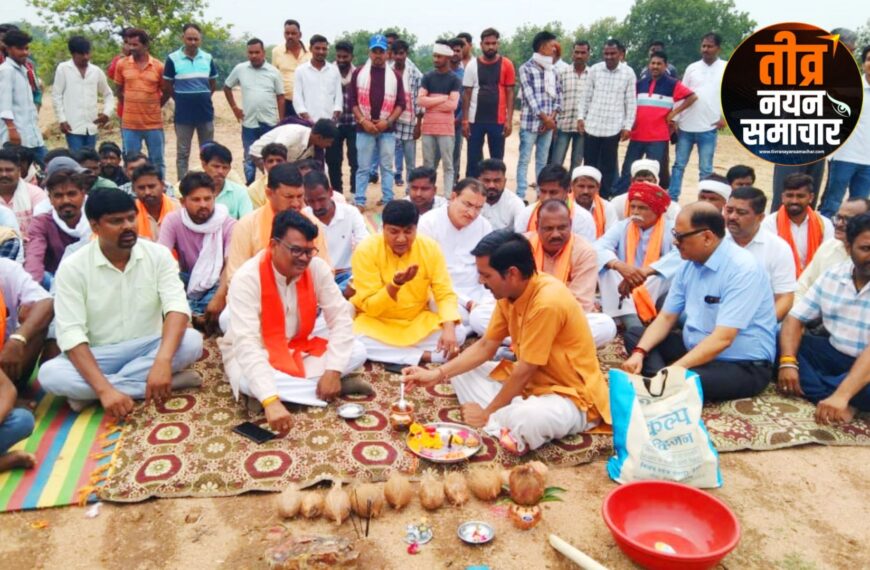 अलीराजपुर – सोरवा में कैबिनेट मंत्री नागर सिंह चौहान ने 33 के वी ग्रीड और सड़क का किया भूमिपुजन ।