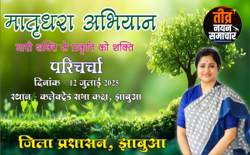 झाबुआ – कलेक्टर नेहा मीना की पहल पर मातृधरा अभियान के अंतर्गत सामाजिक संगठनों की महिलाओं के साथ होगी परिचर्चा , नारी शक्ति से प्रकृति को शक्ति देने के लिए जिला प्रशासन की पहल मातृधरा अभियान ।