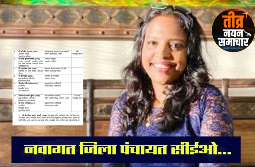 आलीराजपुर – जिला पंचायत सीईओ होंगी आईएएस संघमित्रा गौतम , आदेश जारी ।