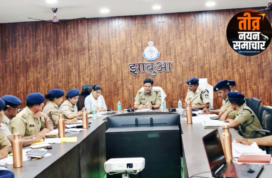झाबुआ – एसपी शिवदयाल सिंह ने आगामी त्योहारों को लेकर ली बड़ी बैठक , माहौल खराब करने वाले असामाजिक तत्वों पर कड़ी कार्यवाही के निर्देश जारी ।
