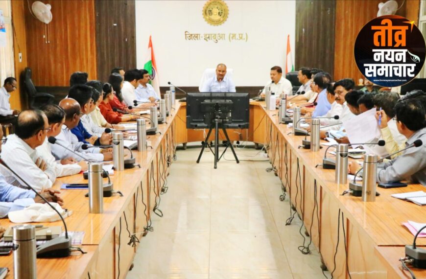 झाबुआ – कलेक्टर योगेश तुकाराम भरसट ने ली अधिकारीयों की बैठक , सख्त निर्देश कागजो पर नहीं ग्राउंड पर काम करे , लापरवाही नहीं चलेगी ।