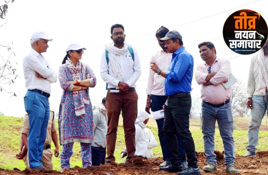 नरसिंहपुर – कलेक्टर रजनी सिंह पहुंची ग्रामीण क्षेत्र , जल गंगा संवर्धन अभियान के तहत चल रहे कार्यों का किया निरिक्षण ।