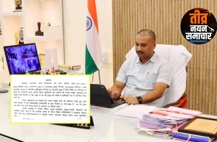 झाबुआ – कलेक्टर एवं प्रमुख जनगणना अधिकारी योगेश भरसट ने आदेश किया जारी , अधिकारियों एवं कर्मचारियों के अवकाश पर लगाया प्रतिबंध ।