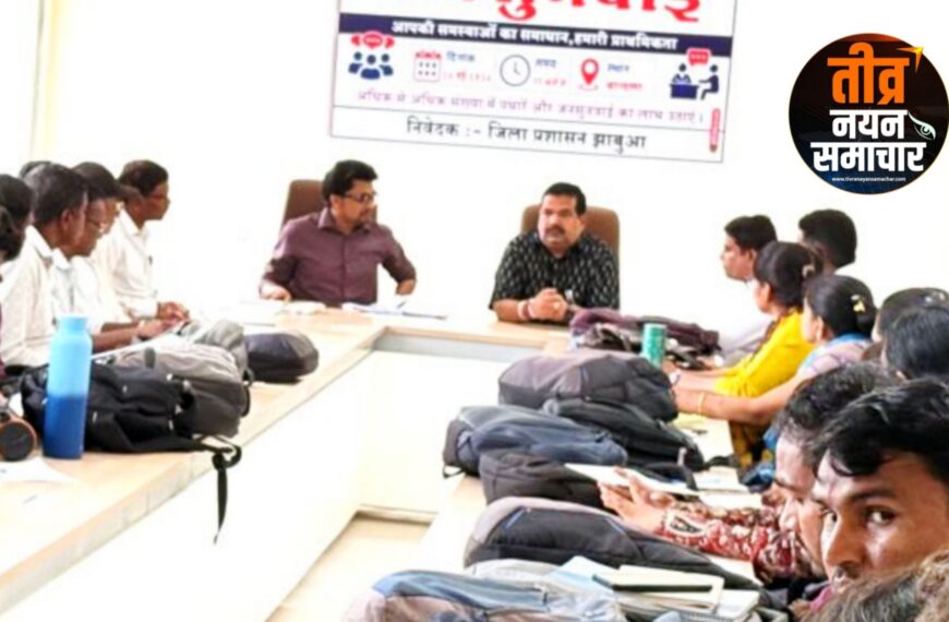 झाबुआ – थांदला एसडीएम भास्कर गाचले का ऐक्शन , फार्मर आईडी में ढिलाई पर 22 पटवारियों को कारण बताओ नोटिस , वर्षाकाल में सतत मैदानी भ्रमण , त्वरित राहत पहुंचाने के दिए सख्त निर्देश ।